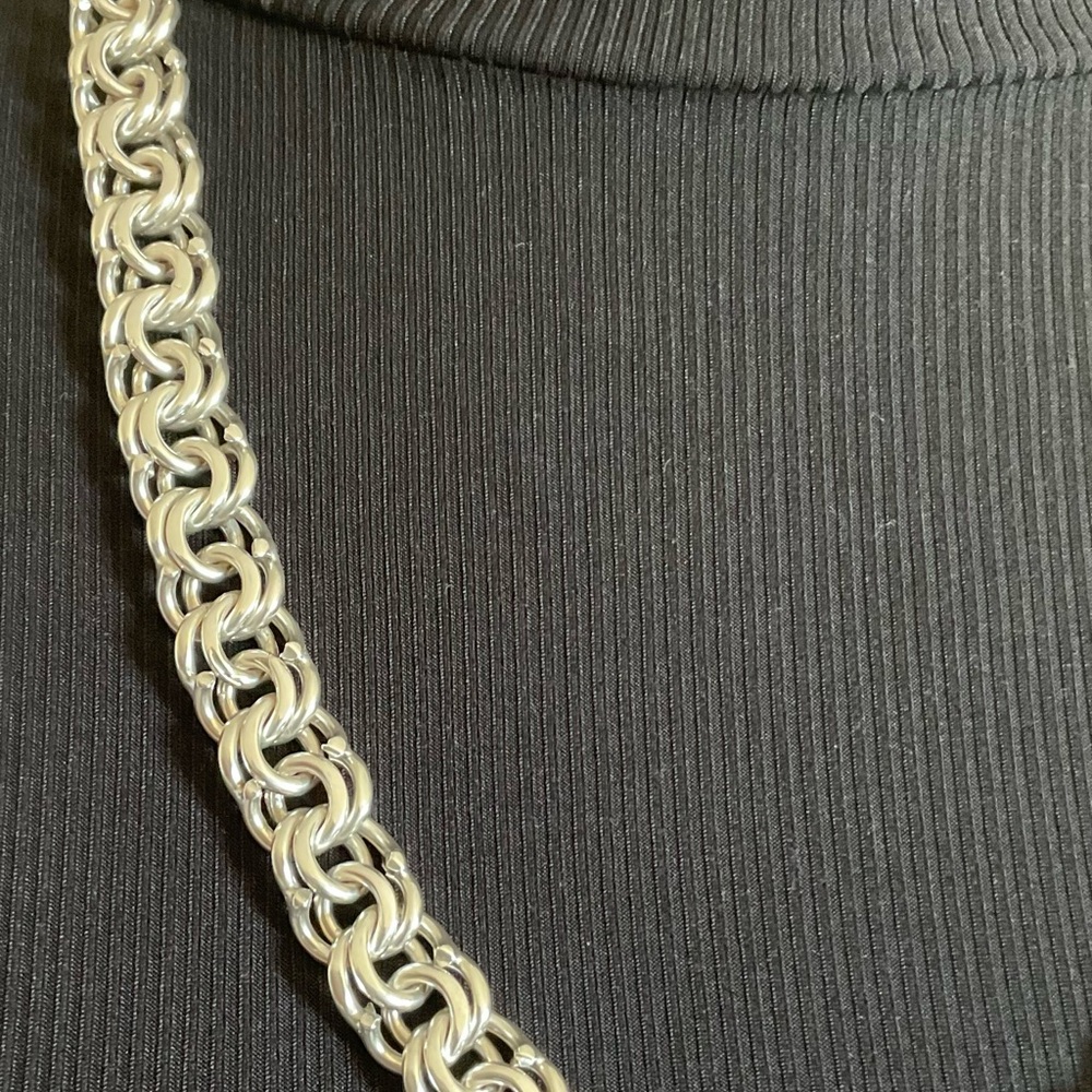 Men Custom Silver Necklace - image 1